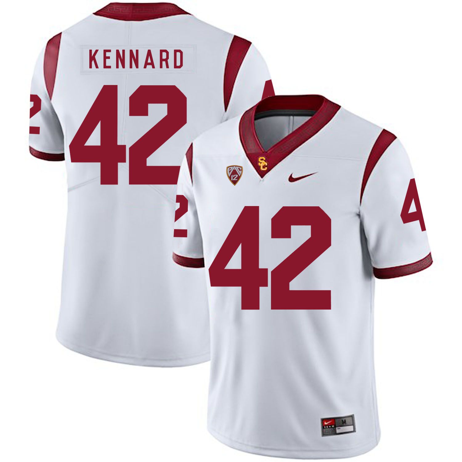 Men USC Trojans 42 Kennard White Customized NCAA Jerseys